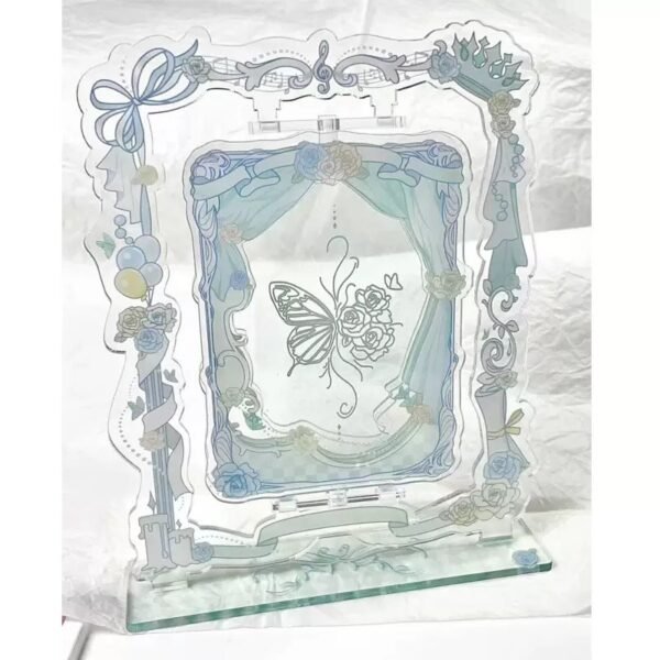 Me2U|Whimsical Butterfly & Floral Acrylic Rotating Card Stand