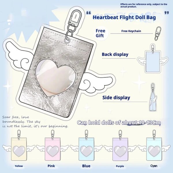 Me2U|Heart - Shaped Window Winged Flying Doll Bag