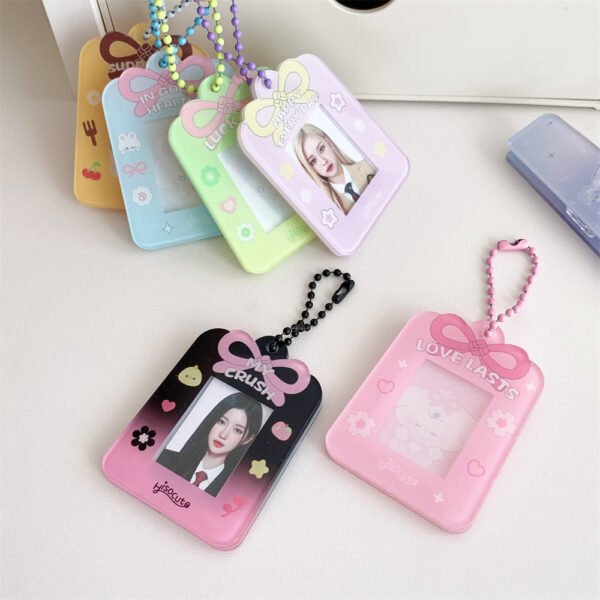 Me2U|Bow - Themed Colorful Photocard Keychain Holder Collection