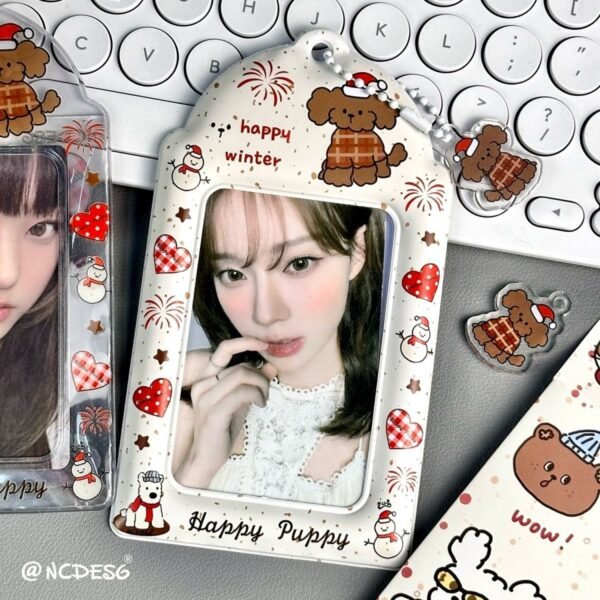 Me2U|Christmas Puppy - Themed PVC Photocard Holder with Pendant