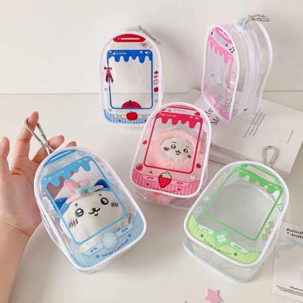 Me2U|Cartoon - Themed Transparent PVC Doll Storage Bag with Viewing Window