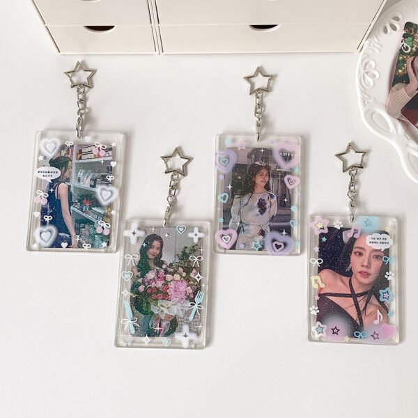 Me2U|Transparent Glitter Card Holder & Display Ornament