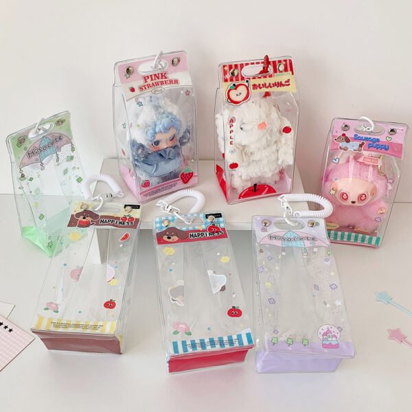 Me2U|Cute Cartoon Transparent PVC Doll Display & Storage Bag