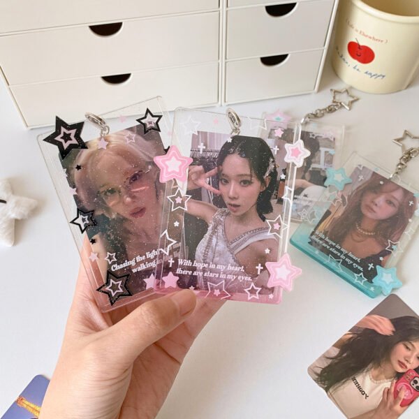 Me2U|Star - Decorated Acrylic Photocard & Polaroid Display Keychain