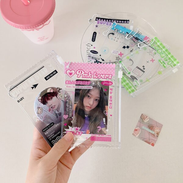 Me2U|UV - Printed Zippered Photocard & Badge Display Pouch with Charm