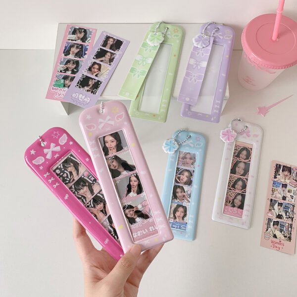 Me2U|Bow - Decorated Four - Photo Strip Display Card Holder Charm