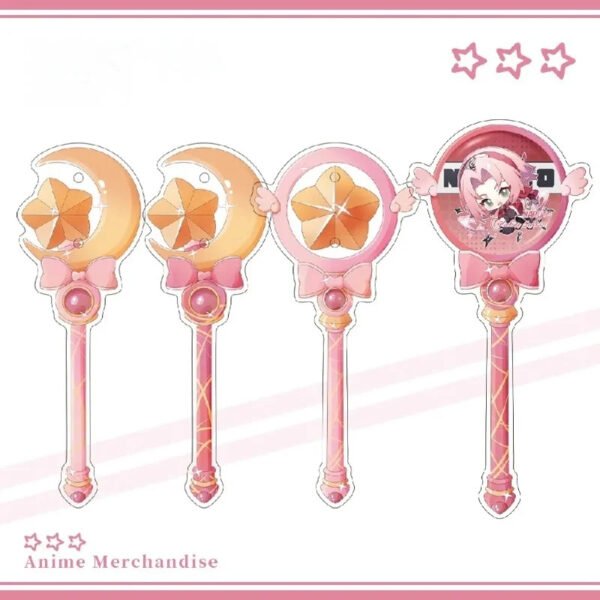 Me2U|Magical Girl Star & Moon Wand - Themed Anime Badge Display Stick