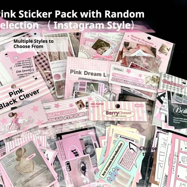 Me2U|Pink Aesthetic Sticker Bundle Assortment