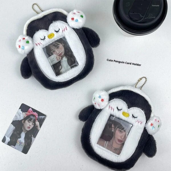 Me2U|Cute Penguin Plush Photo Display Card Holder