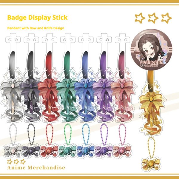 Me2U|Pendant Bow - Adorned Knife - Shaped Anime Badge Display Stick