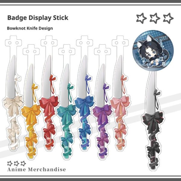 Me2U|Bow - Knot Knife - Shaped Anime Badge Display Stick Collection