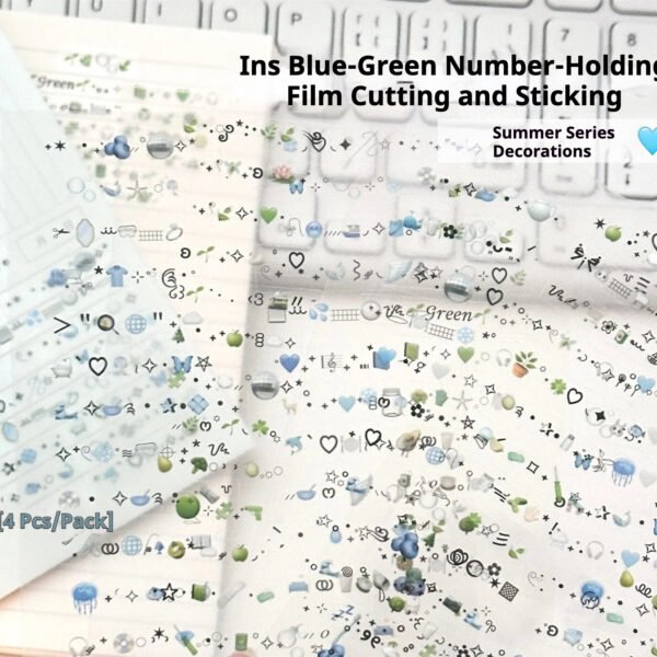 Me2U|Blue-Green Symbol Cut Film Stickers (Summer Series)