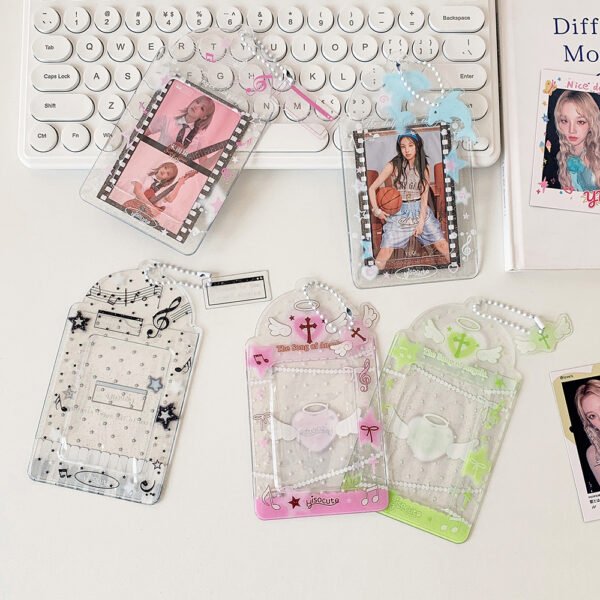Me2U|Transparent Glitter Card Holder Collection with Music & Angel Motifs