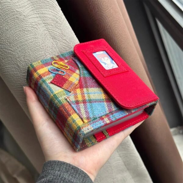 Me2U|Vintage Plaid & Red Accent Card Binder Album