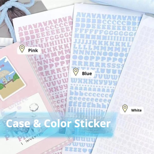 Me2U|Mini Silver Letter & Star Guka Decor Stickers