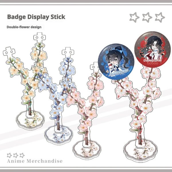 Me2U|Dual - Branch Floral - Themed Anime Badge Display Stick