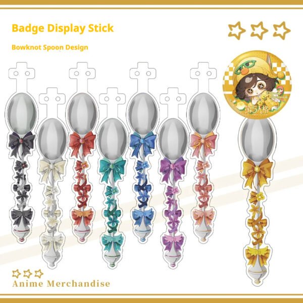 Me2U|Bow - Adorned Spoon - Shaped Anime Badge Display Stick