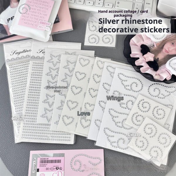 Me2U|Silver Rhinestone Assortment Decor Stickers